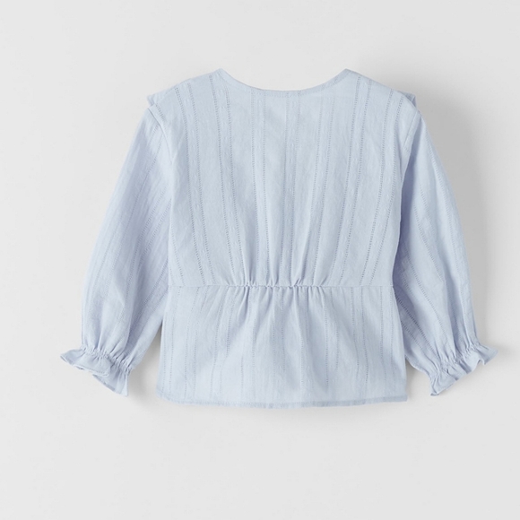 Zara Textured Ruffled Shirt - Picture 4 of 5